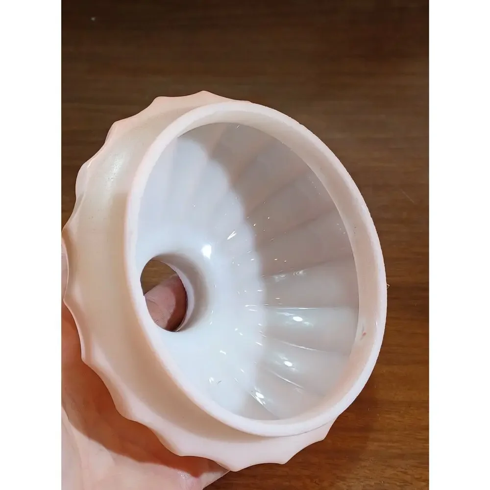 vintage pink glass fitter shade oil lamp Kerosene Lamp 5 Inch